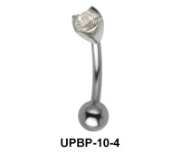 Colorless Stone Upper Belly Piercing UPBP-10-4
