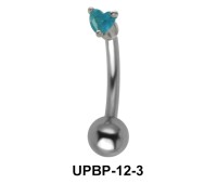 Blue Heart Upper Belly Piercing UPBP-12-3