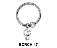 Music Note Closure Rings Charms BCRCH-47