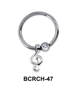 Music Note Closure Rings Charms BCRCH-47