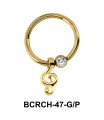 Music Note Closure Rings Charms BCRCH-47