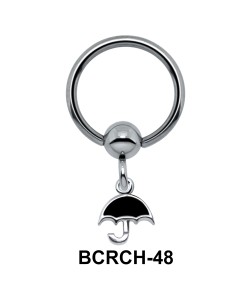 Umbrella Closure Rings Charms BCRCH-48