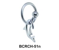 Dolphin Closure Rings Charm BCRCH-51n