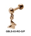 Dangling Butterfly External Dangling Ear Piercing GBLS-03