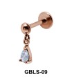 Pear Prong Set Stone External Dangling Ear Piercing GBLS-09