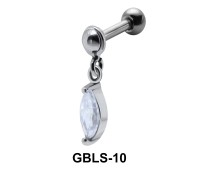 Marquise Stone Set External Dangling Ear Piercing GBLS-10
