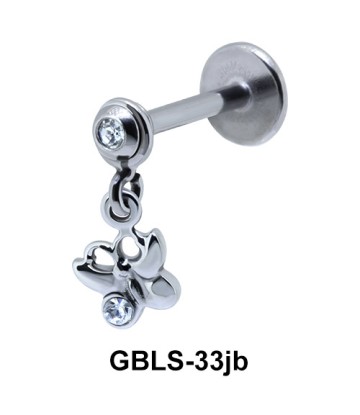 Stone Set in Butterfly External Dangling GBLS-33jb