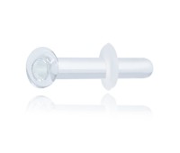 2.5mm Glass Piercing Straight Bar with Clear O-ring