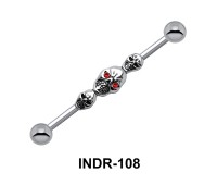 Skulls On Industrial Piercing INDR-108