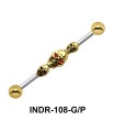 Skulls On Industrial Piercing INDR-108