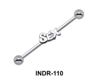 Motif On Silver Industrial Piercing INDR-110