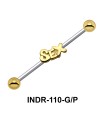 Motif On Silver Industrial Piercing INDR-110