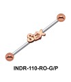 Motif On Silver Industrial Piercing INDR-110