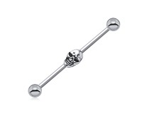 Skull on Industrial Piercing INDR-114