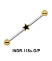 Small Enamel Star Industrial Piercing INDR-118s