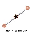 Small Enamel Star Industrial Piercing INDR-118s