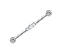 CZ Studded Industrial Piercing INDR-122
