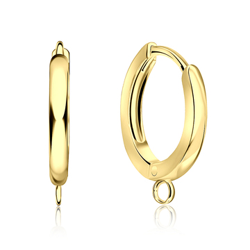 Silver Huggies Earring with Ring Hoop HO-1844-GP