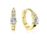 CZ Stone Huggies Earring STHG-02-GP