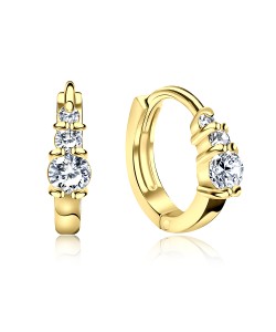 CZ Stone Huggies Earring STHG-02-GP