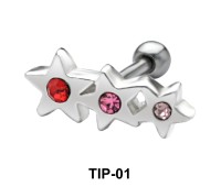 Tri Star Helix Ear Piercing TIP-01