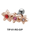 Tri Star Helix Ear Piercing TIP-01