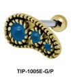 Stone Set Foot Shape Helix Ear Piercing TIP-1005E