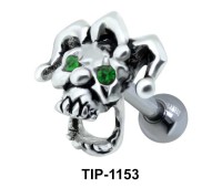 Stone Set Clown Shaped Helix Piercing TIP-1153