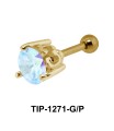 Ear Piercing with Prong Stones TIP-1271