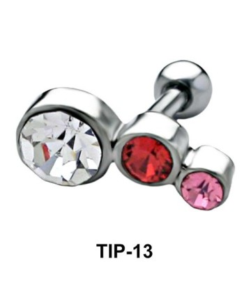 Triple Stones Helix Ear Piercing TIP-13