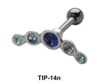 Blue Stones Helix Ear Piercing TIP-14n