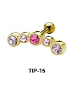 Rhinestone Helix Ear Piercing TIP-15