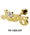 Stone Set Love Shaped Helix Piercing TIP-1505