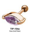 Marquise Stone Helix Ear Piercing TIP-154a