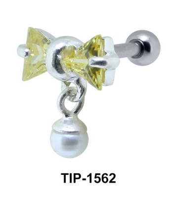 Bow Dangling Pearl Piercing Helix Mix TIP-1562