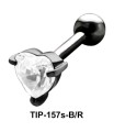 Heart Stone Helix Ear Piercing TIP-157s