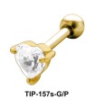 Heart Stone Helix Ear Piercing TIP-157s