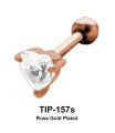 Heart Stone Helix Ear Piercing TIP-157s