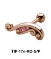 Stone Set Helix Piercing TIP-17n
