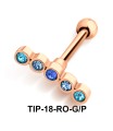 Blue Stones Helix Ear Piercing TIP-18