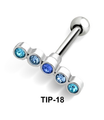 Blue Stones Helix Ear Piercing TIP-18
