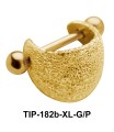 Shimmering Fatty Upper Ear Cartilage Shields TIP-182b-XL