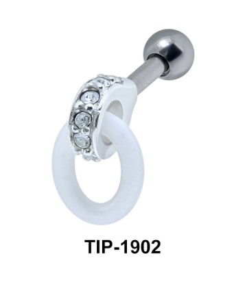 Ceramic Ring Helix Piercing TIP-1902