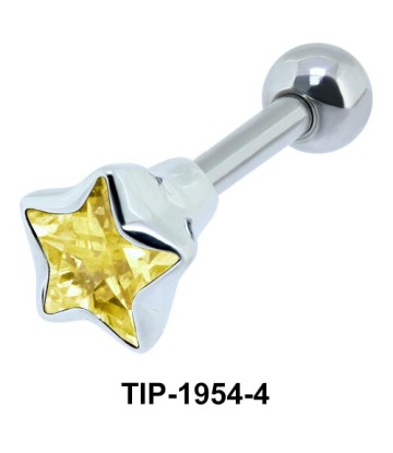 Golden Diamond and Star CZ TIP-1954-4