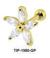 Floral Stone Helix Ear Piercing TIP-1980