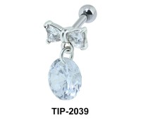 Hanging Stone Bow Helix Ear Piercing TIP-2039