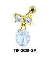 Hanging Stone Bow Helix Ear Piercing TIP-2039