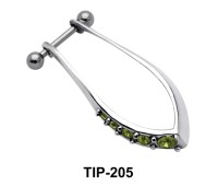 Multiple Stone Dangler Upper Ear Cartilage Shields TIP-205