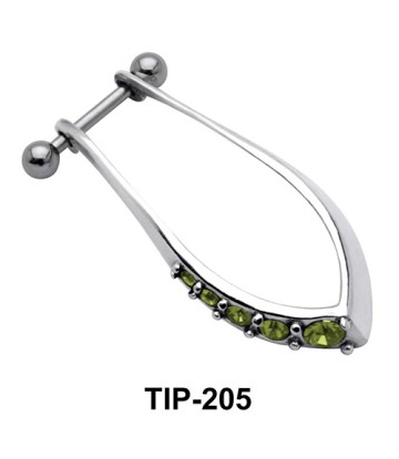 Multiple Stone Dangler Upper Ear Cartilage Shields TIP-205