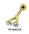Twin Stones Helix Silver Points Line TIP-2066